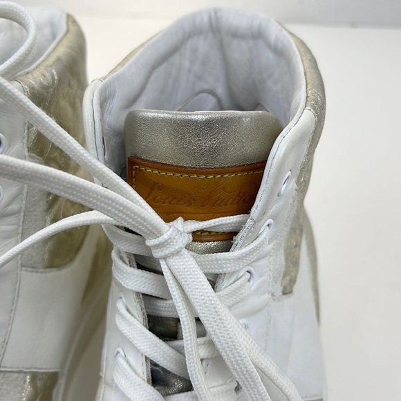 Louis Vuitton High Top Sneakers White and Silver gold Size EU 36 - Picture 8 of 12
